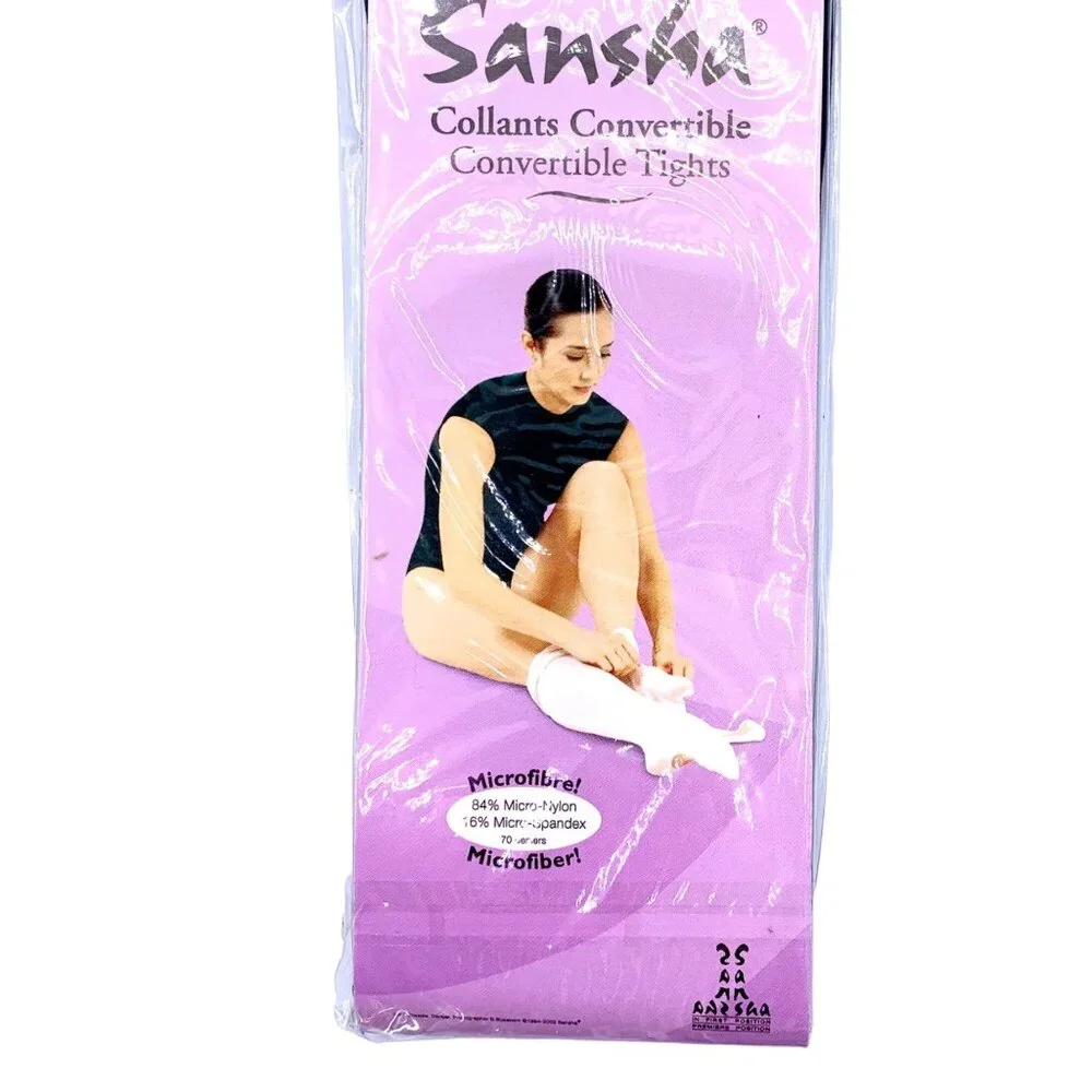 Sansha Black Convertible Tights Pack of 3 T90 Dance Jazz Tap Lyrical Childs S